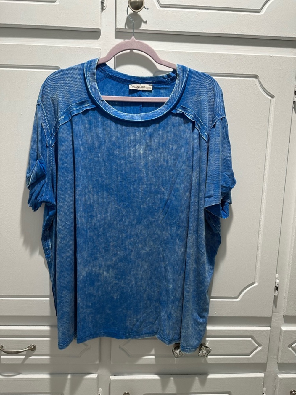 Zenana-Acid Wash Ribbed Top-NWOT